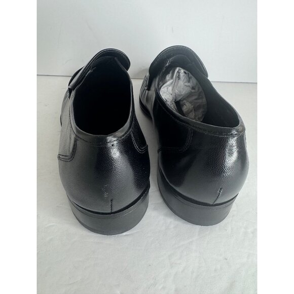 New Florsheim Black Leather Loafer Dress Shoe COMO Moc Toe Strap Men\'s Size 10 E main image 4
